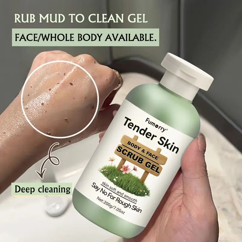 Gel exfoliant doux nettoyant et adoucissant en profondeur