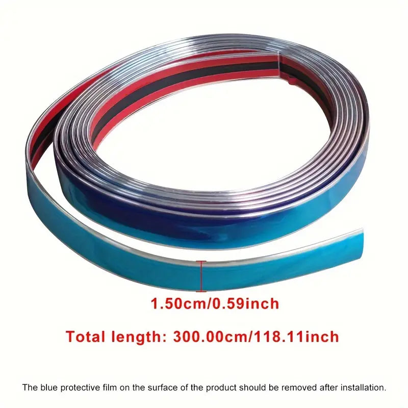 ✨Décoration de Voiture Fenêtre Chromage Bande Lumineuse ✨