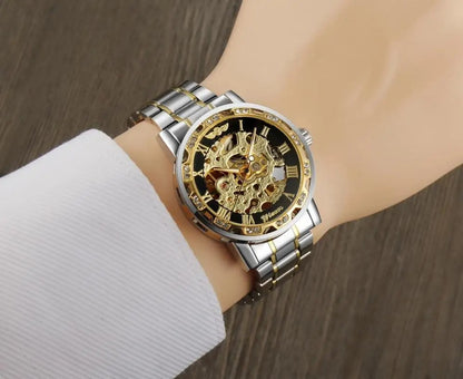 WINNER – montre mécanique pour hommes, bracelet de luxe, en acier