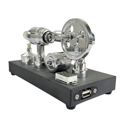⚙️Moteur Stirling Nikola avec voltmètre intégré et port USB