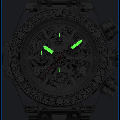 SANDA-Montre-bracelet à quartz pour homme, chronographe