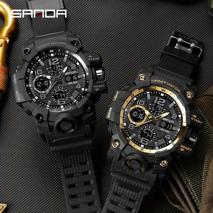 🌟 SANDA - Montre-bracelet de Sport pour Homme