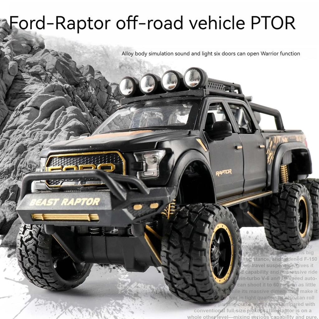 Ford Raptor F150 modèle de voiture moulé sous pression 1:28