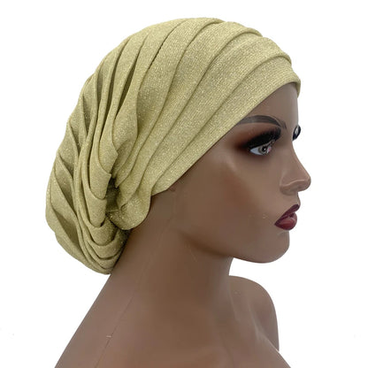 Turban Plissé à Paillettes