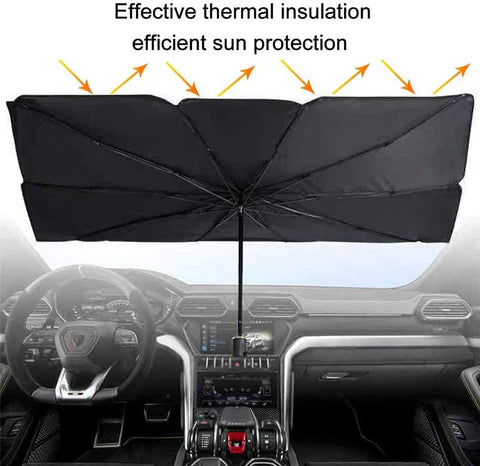 Pare-soleil pour pare-brise de voiture (avec housse)