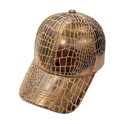🎩Casquette de Baseball en Cuir à Carreaux