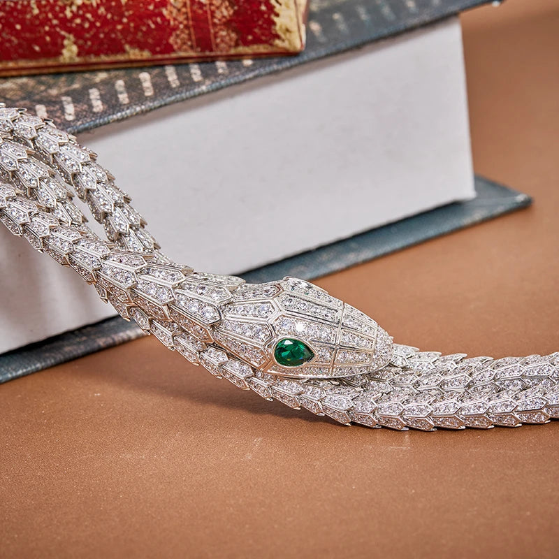 Bijoux serpent : collier et bracelet pour femme