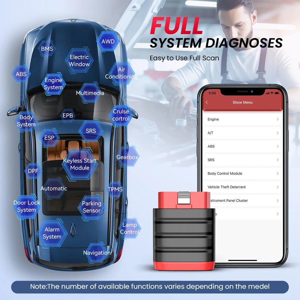 Mini Scanner de Voiture Thinkdiag OBD2 - Outil de Diagnostic Complet pour iOS et Android