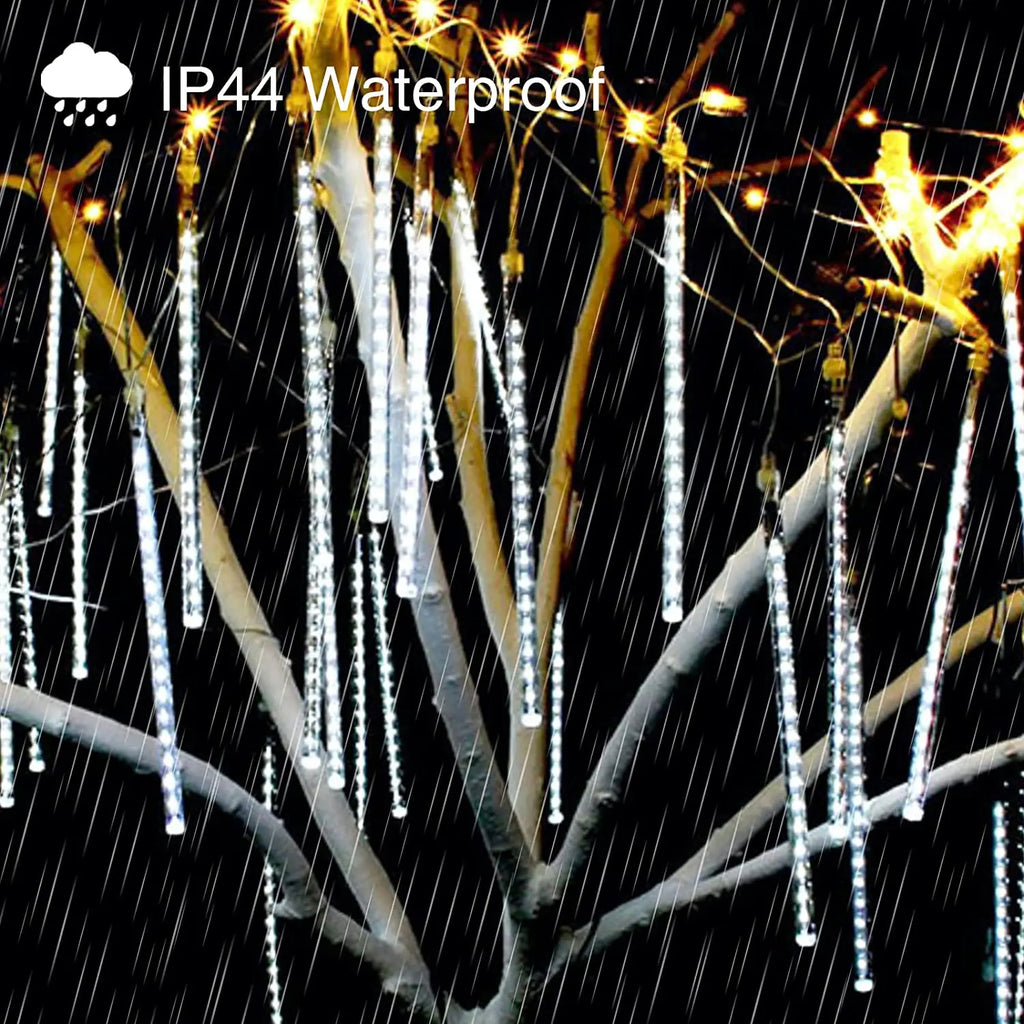 Guirlande lumineuse de pluie de météores, décorations d'ambiance Festive, de noël, de jardin, de rue, de fête du nouvel an
