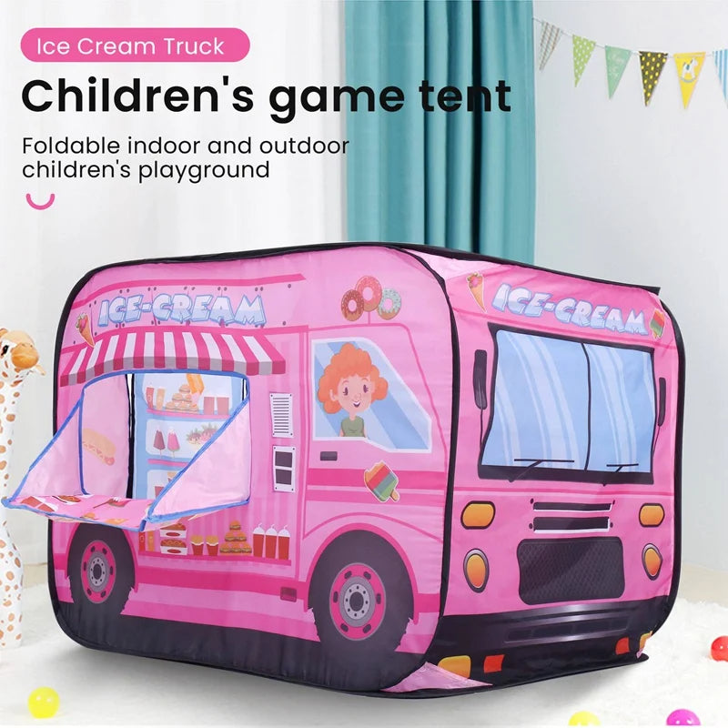 Tente Jouet Pliable pour Enfants - Camion de Glaces