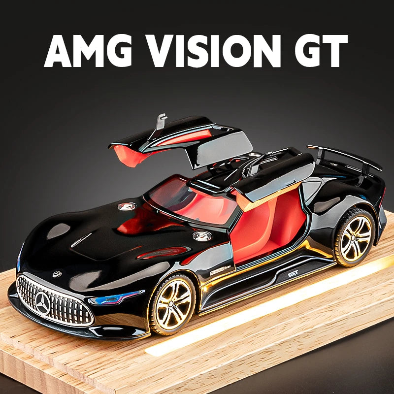 Modèle de voiture AMG Vision GT Fast and Furious, sonore et lumineuse, échelle 1:24