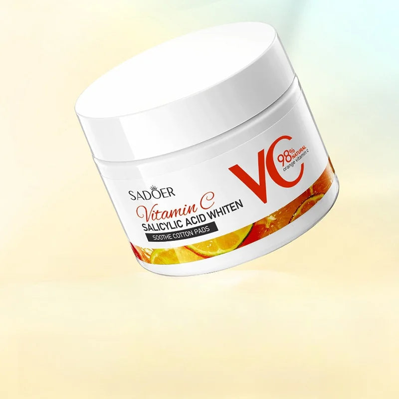 Vitamine C Acide salicylique Tablette de coton blanchissant et apaisant Masque facial hydratant et réparateur