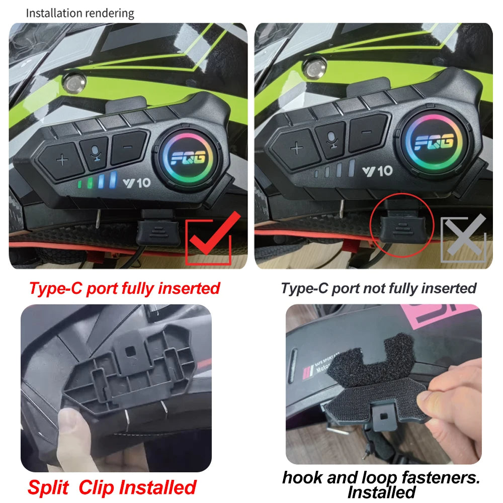 Casque Bluetooth pour Casque de Moto