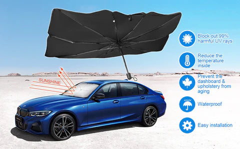 Pare-soleil pour pare-brise de voiture (avec housse)