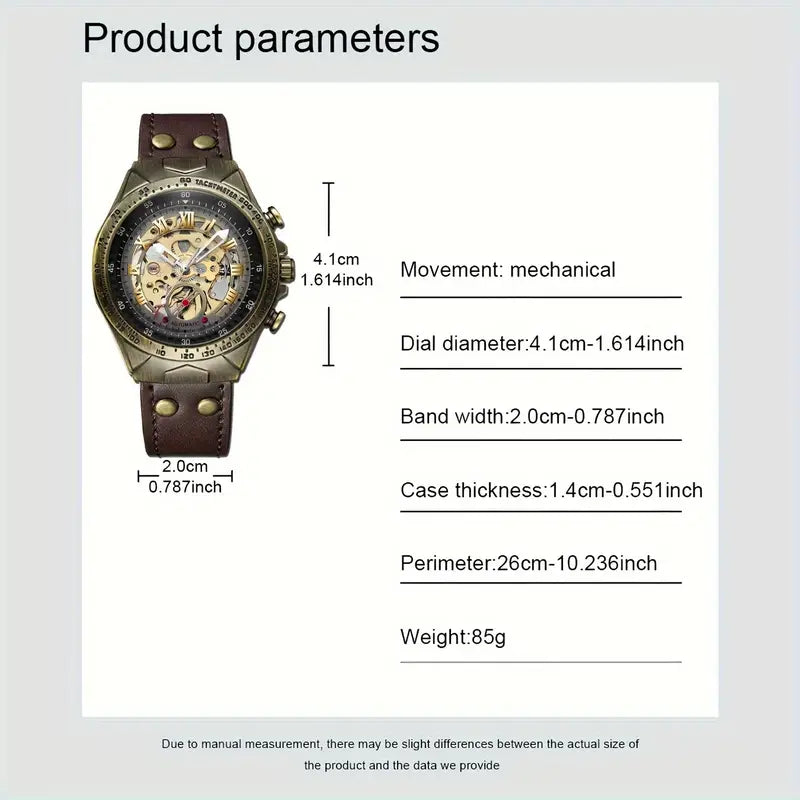 Montre mécanique automatique en bronze pour homme