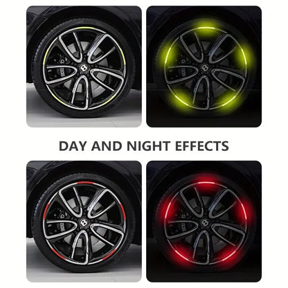 20 Autocollants lumineux pour jantes de pneu pour améliorer la sécurité