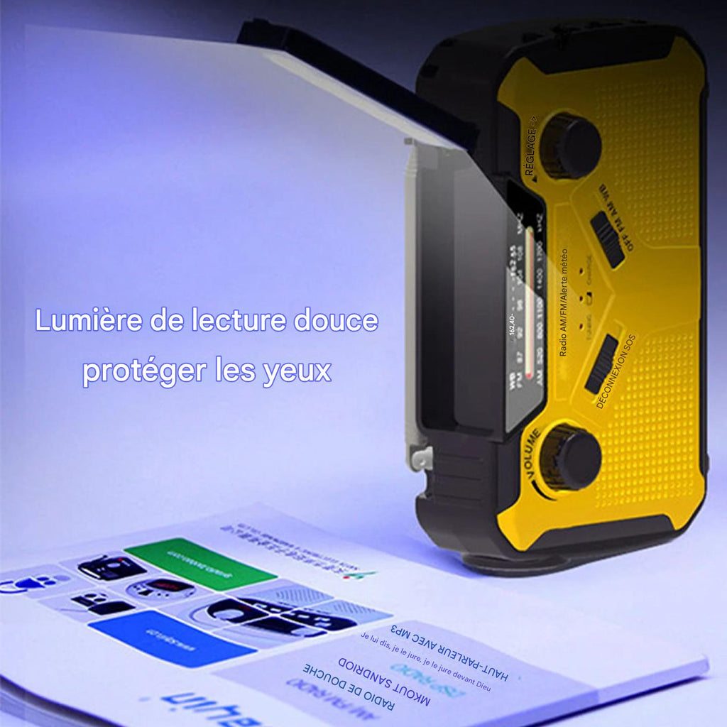 Radio multifonction dynamo solaire