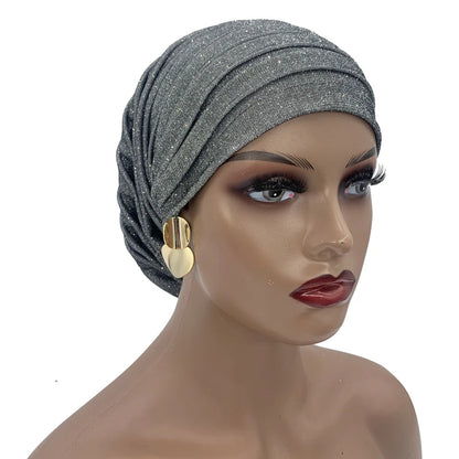 Turban Plissé à Paillettes