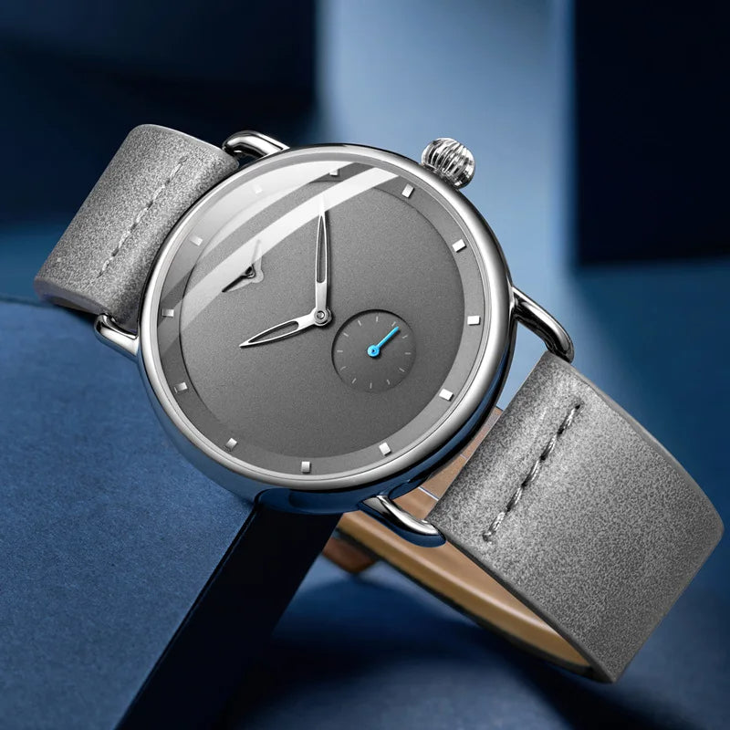 Montre élégante pour hommes avec cuir