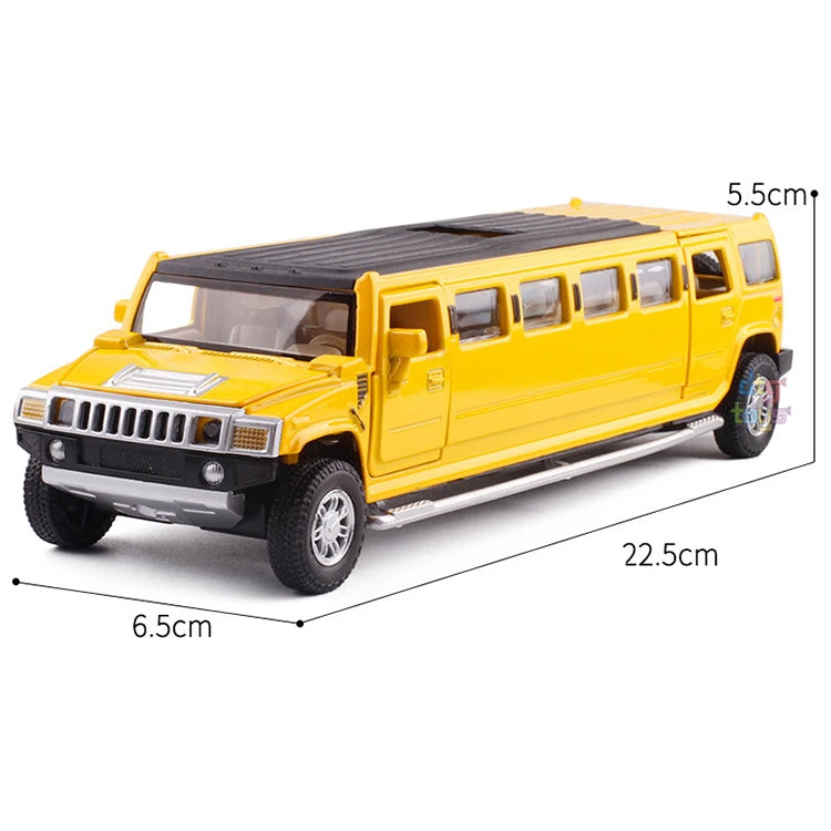 Hummer 1/32 en Métal - Voiture de Police Étendue