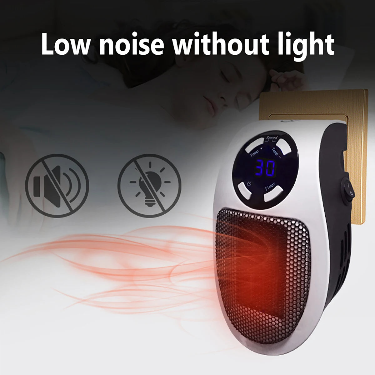 Mini radiateur électrique mural intelligent