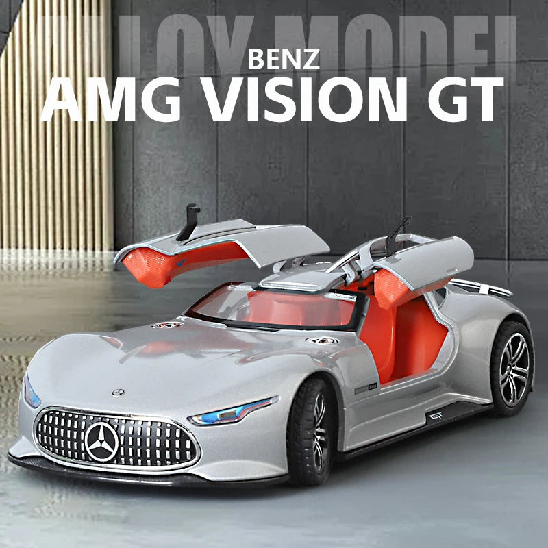 Modèle de voiture AMG Vision GT Fast and Furious, sonore et lumineuse, échelle 1:24