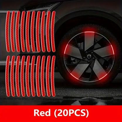 20 Autocollants lumineux pour jantes de pneu pour améliorer la sécurité