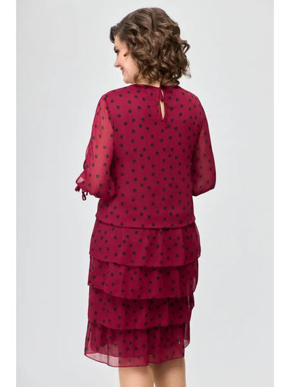 🌸Robe de fête en mousseline jusqu'aux genoux