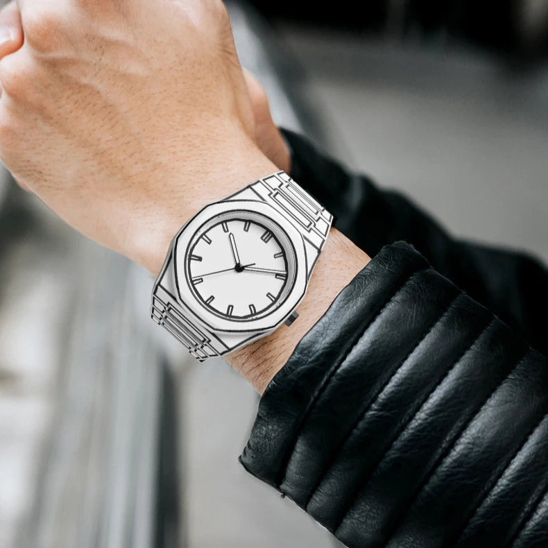 Montre à Quartz Sportive et Tendance pour Hommes