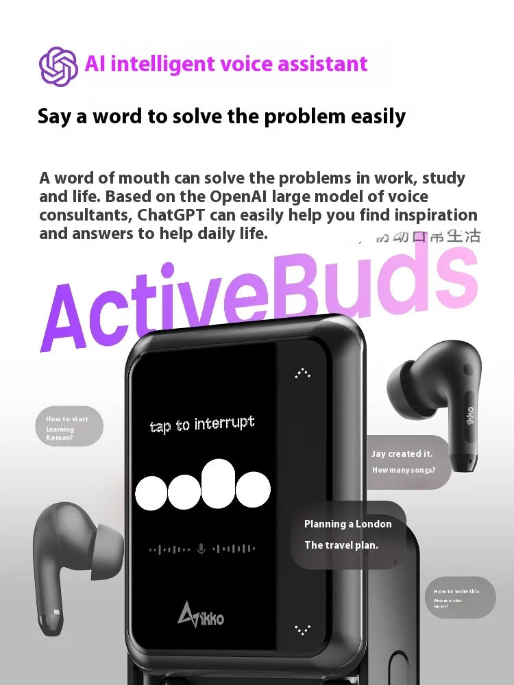 Écouteurs Bluetooth Ikko Activebuds avec Interprétation en Temps Réel