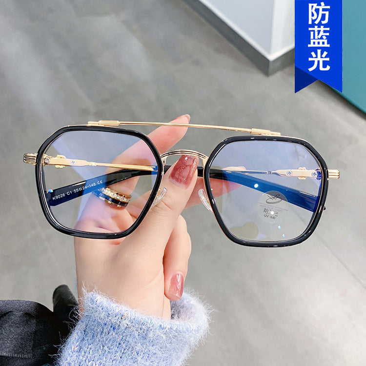 Lunettes carrées rétro anti-lumière bleue