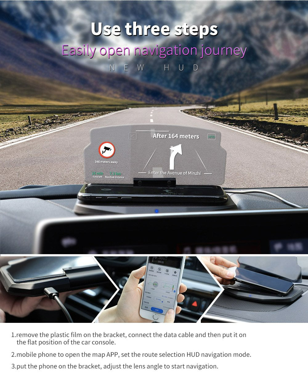 LE MEILLEUR AFFICHAGE TÊTE HAUTE +🔋CHARGEUR SANS FIL