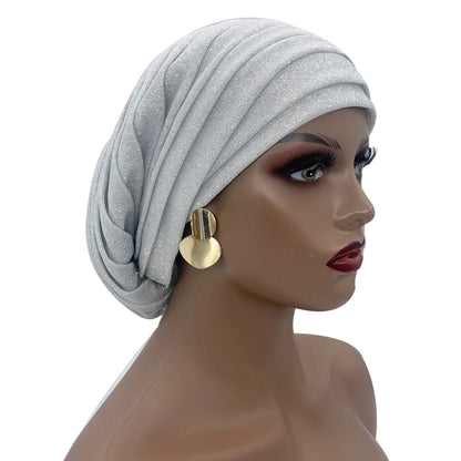 Turban Plissé à Paillettes