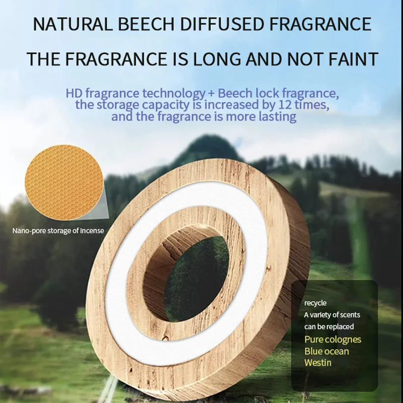 Désodorisant de voiture à huile essentielle rotative solaire 2024