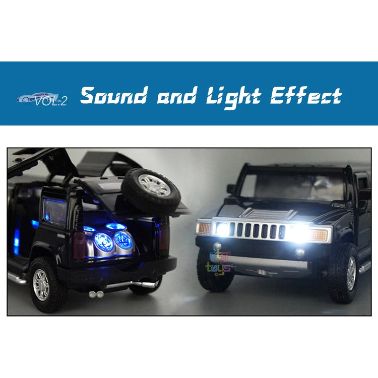 Hummer 1/32 en Métal - Voiture de Police Étendue