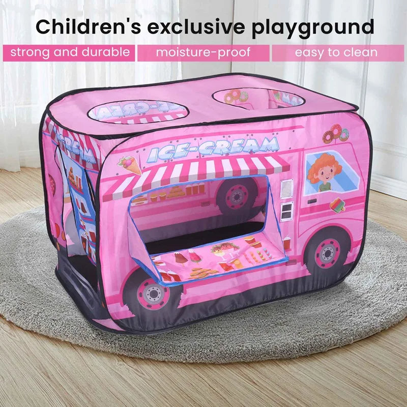 Tente Jouet Pliable pour Enfants - Camion de Glaces