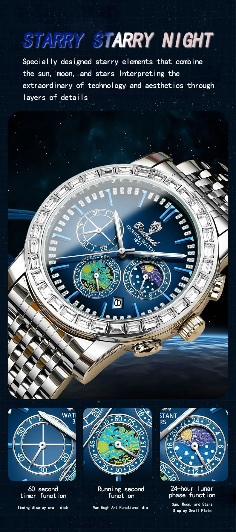 🌟 BINBOND  Montre Élégante et Fonctionnelle au Design Unique 🌟
