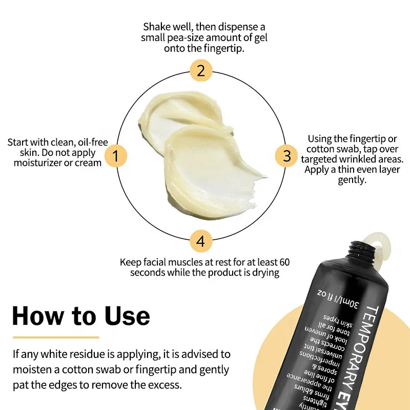 Crème contour des yeux anti-cernes, raffermissante instantanée, anti-rides