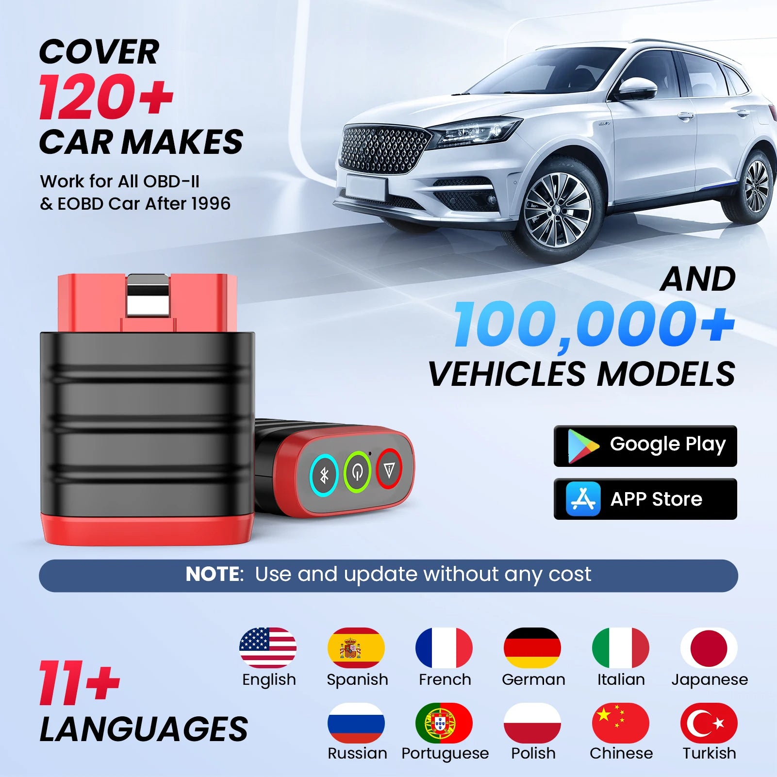 Mini Scanner de Voiture Thinkdiag OBD2 - Outil de Diagnostic Complet pour iOS et Android