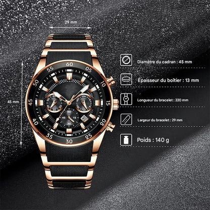 ✨Montre à quartz multifonctionnelle étanche pour hommes ✨