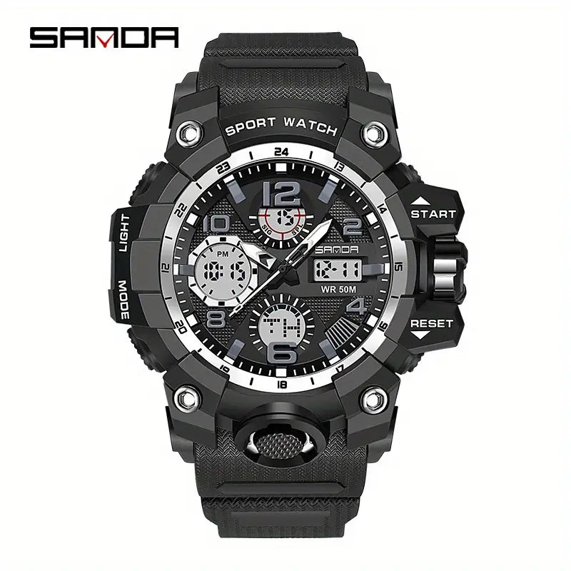 🌟 SANDA - Montre-bracelet de Sport pour Homme