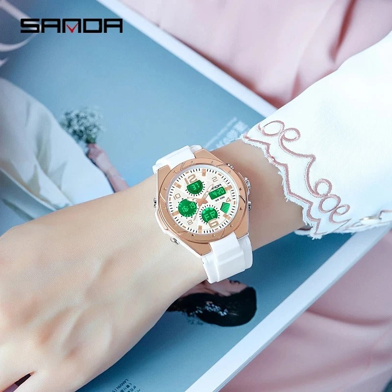 SANDA De Luxe Dames LED Numérique Sport Montre De Mode Casual