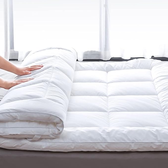 Housse de matelas Tatami matelassée douce avec 4 bandes élastiques