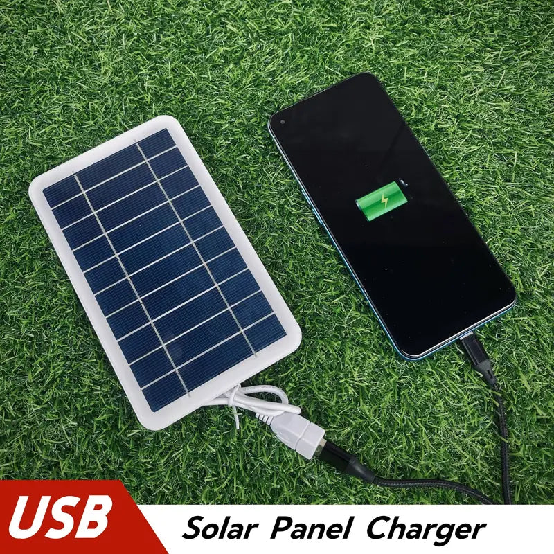 Chargeur Solaire Portable Étanche avec USB - 2W, Charge Sécurisée pour Power Banks & Téléphones