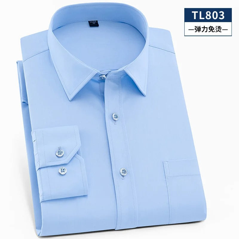 Chemise extensible Anti-rides sans repassage, habillées pour hommes