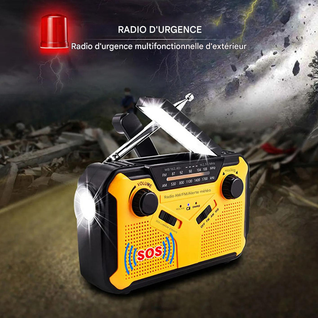 Radio multifonction dynamo solaire