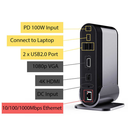 Moyeu baseus poste de travail multifonctionnel type-c adaptateur
