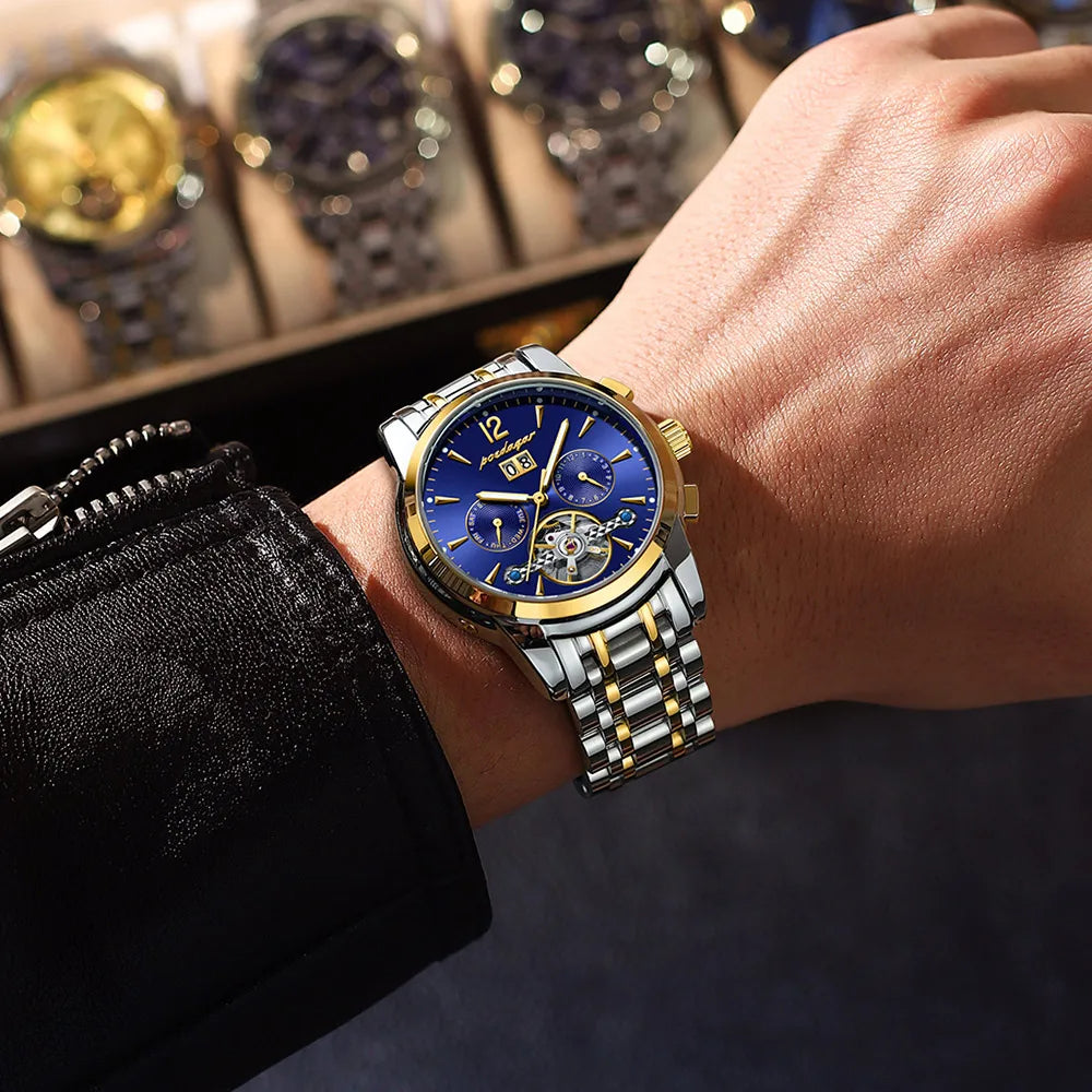 Montre mécanique automatique Poedagar 1406 pour hommes