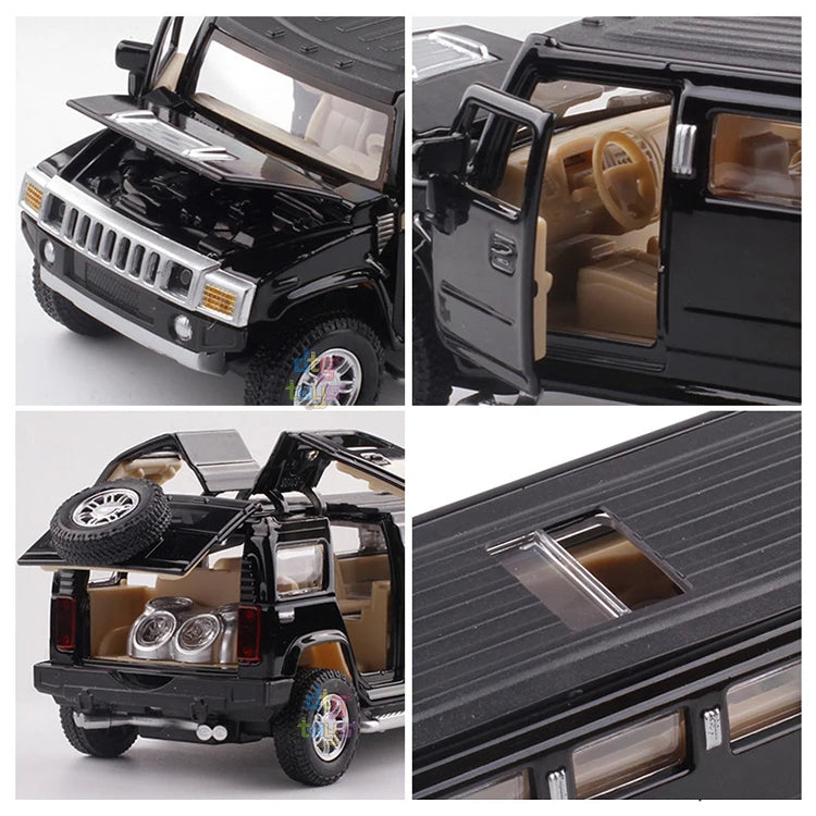 Hummer 1/32 en Métal - Voiture de Police Étendue
