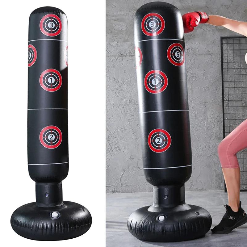 Sac de Boxe Gonflable en PVC pour Adultes et Enfants